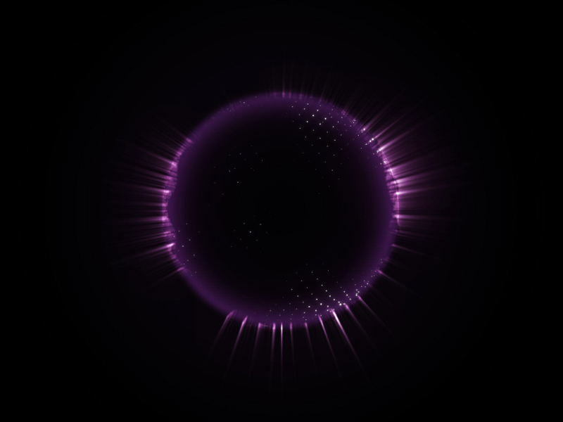 Particle energy 3d blur circle icon motion ui ux wave