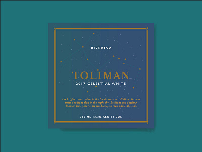 Toliman Australian Wine illustration label packaging print wine