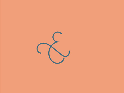 Ampersand ampersand line typography vector