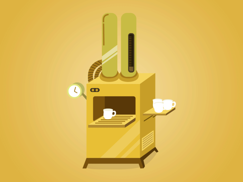 Espresso Machine illustration motion graphics vector
