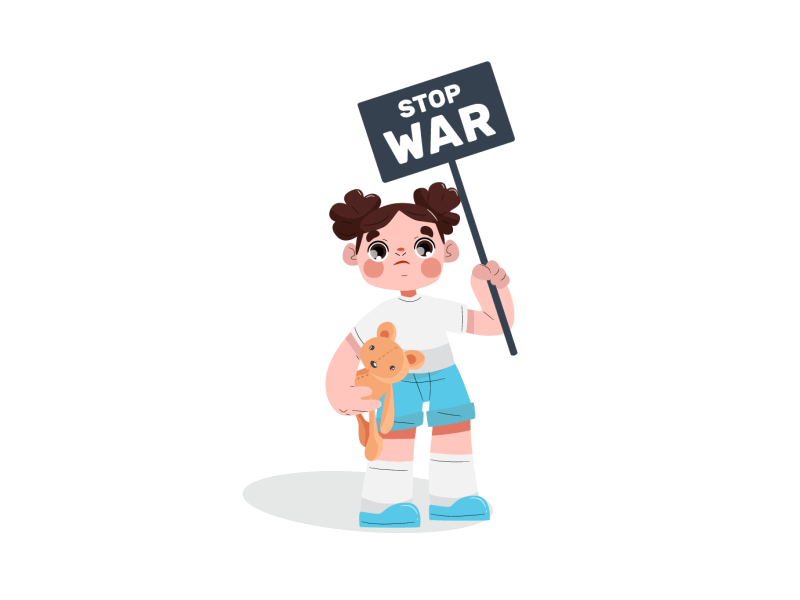 Please stop war animation design graphic design illustration motion graphics vector