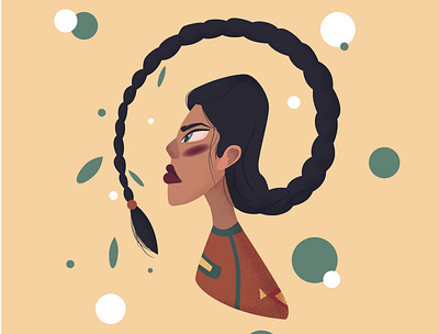 Indian girl design graphic design illustration logo vector