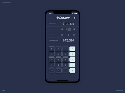 Daily UI #004 - Calculator