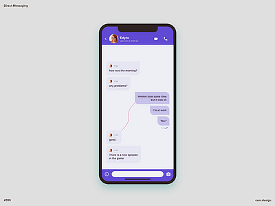 Day 013 - Direct Messaging adobe xd dailyui direct message ui design