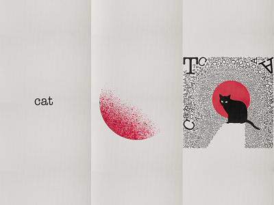C . A . T | Poetry book blackcat book book cover catblack catdesign cover inspiringbook typocat typography cat
