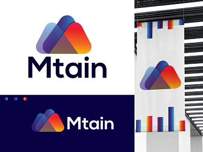 m letter logo | modern logo | m letter mark logo | mountain  log