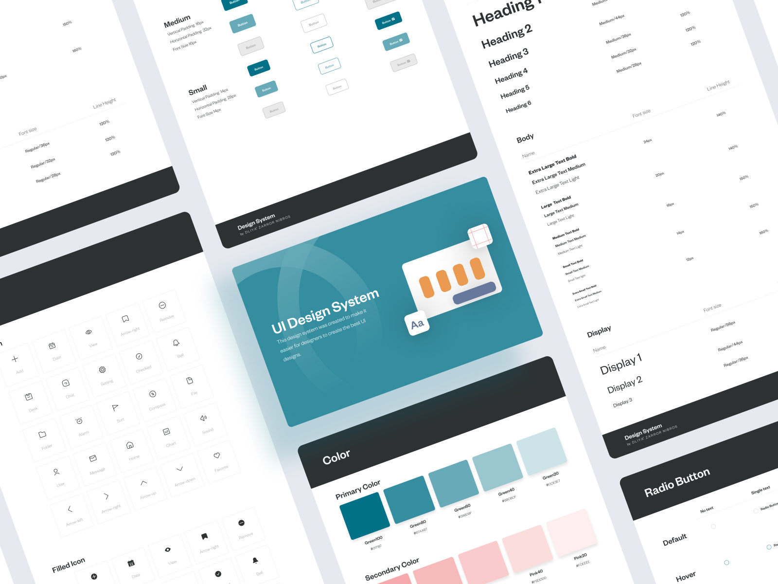 UI Design System by Dliya' Zarror Nibros on Dribbble