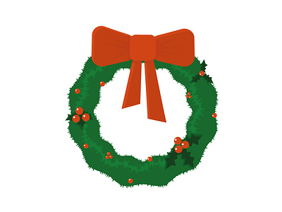 New year wreath 3d animation christmas graphic design logo