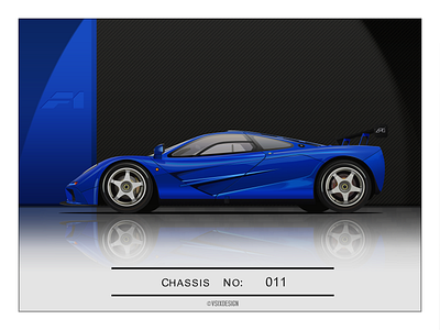 McLaren F1 - 1 in a Series design illlustration illustration vector