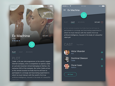 Film Preview 2d app film ios material ui ux