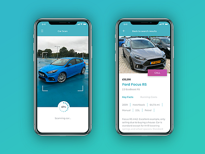User Flow - Car search by scan app camera cars clean dealer material design minimal search ui ux white