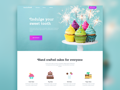 Cakes On The Hill Homepage bakery cakes cleanui shop ui ux website