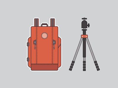 Out photo shooting... adventure backpack camera bag gear outdoor photo shooting tripod