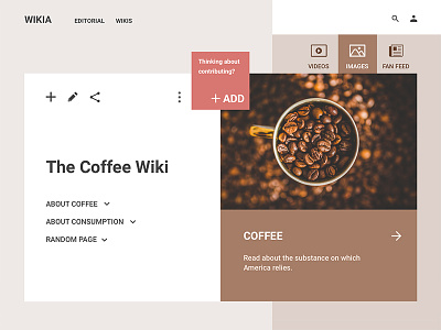 Wiki Page Redesign blog landing layout page tile ux website wiki