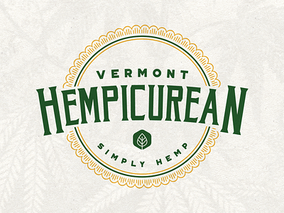 Vermont Hempicurean Logo graphic design hemp logo design vermont