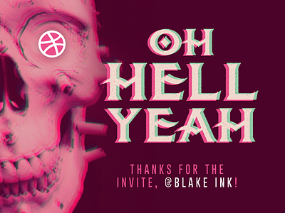 Thank You! debut skull typography