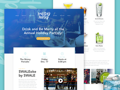 Holiday Partay Landing Page