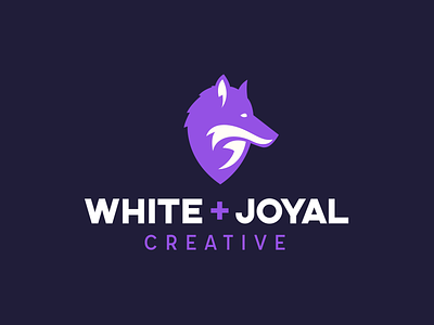 White + Joyal Logo branding btv burlington logo logo design wolf wolf logo