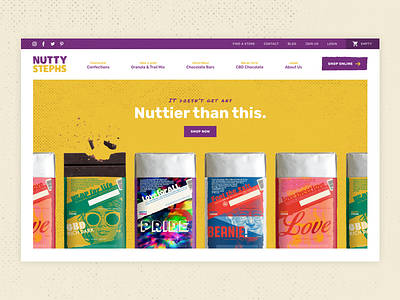 Nutty Stephs Concept burlington chocolate ui ui design vermont web design