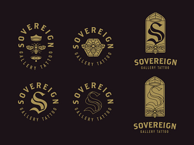 Sovereign Gallery Logo Concept bee logo logo design logo designer logo mark logodesign logos logotype s stained glass