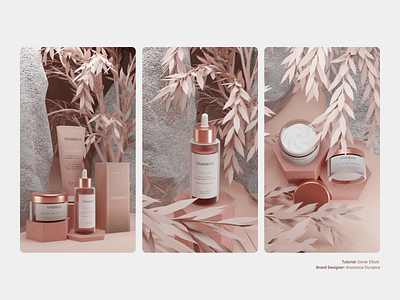 3D Composition_Cosmectic Products 3d 3d art 3d blender 3d design 3d modeling cosmetic products packaging render study tutorial