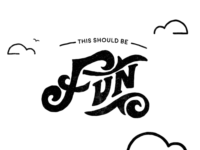 This should be FUN! fun tv type typography illustration sky ux youi