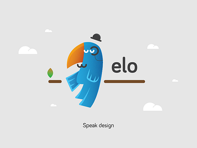 Elo - Speak Design branding design illustration language logo parrot prototype speak tool ui ux