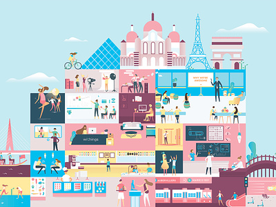 Our World bosotn branding connected devices health healthmate hongkong illustration labs office paris vector withings