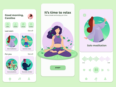 Meditation app design