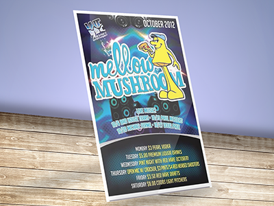 Mellow Mushroom Poster flyer mellow mushroom poster print design promotion