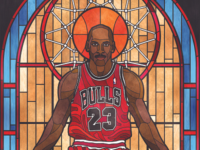 Number 23 art artist basketball chicago bulls libertee mashup michael jordan misha libertee modern art nba sport stained glass