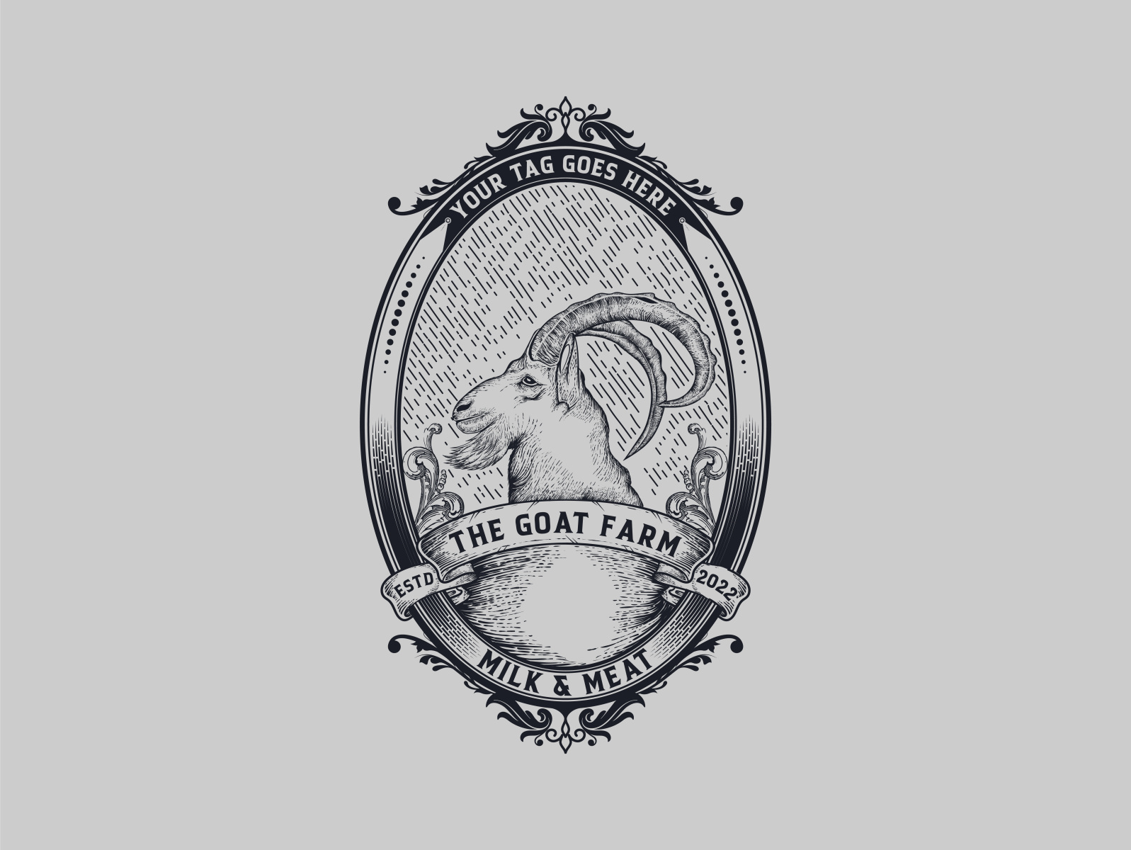 The Goat Farm Vintage Logo By Md Robiul Hossin On Dribbble 0780