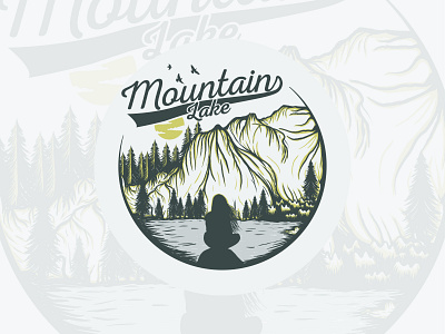 Mountain Lake Vintage Outdoor Logo