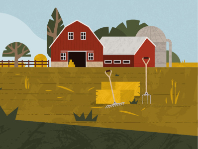 Farm. flat vector flatillustration grain storage illustration illustrator