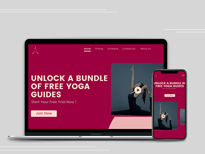 A Responsive Website Design For Yogamatic branding ui ux ux design website website design yoga website design