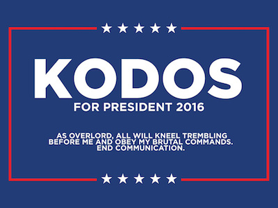 Don't Blame me. I voted for Kodos! politics simpson