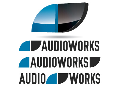 Audioworks 3d branding business logo