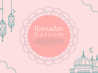 Sweet Aesthetic Pastel Ramadan Greeting Vector Design clean