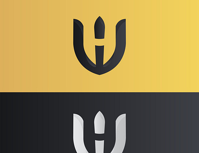 H trident logo is modern luxurious and simple creative