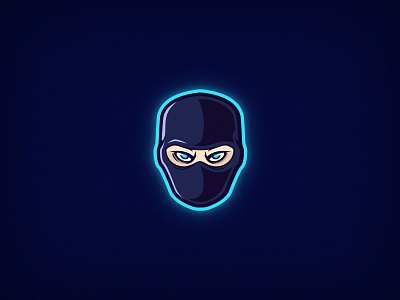 Ninja 2d character design esports esports logo face flat mascot logos mask ninja vector