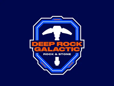 Deep Rock Galactic 2 badge deep rock galactic dwarf fantasy gaming icon icon design logo design mining stamp video game wilderness wilderness badge