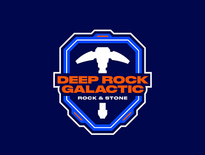 Deep Rock Galactic 2 badge deep rock galactic dwarf fantasy gaming icon icon design logo design mining stamp video game wilderness wilderness badge