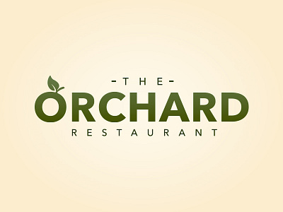 The Orchard Restaurant apple design food fruit logo minimal restaurant type typography