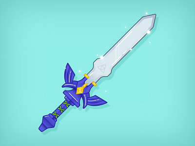 The Master Sword blade master minimal nintendo sword triforce vector weapon zelda