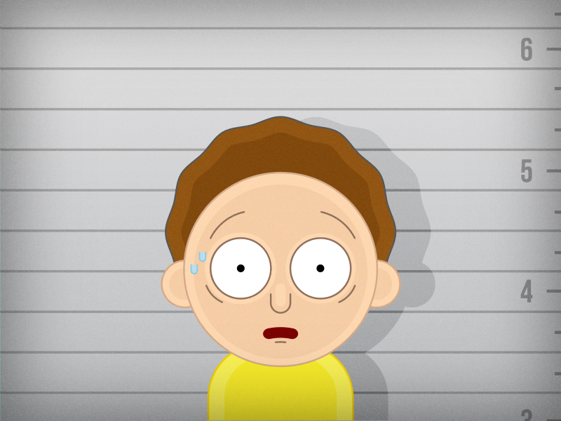 Morty adult and cartoon morty rick swim vector wubbalubbadubdub