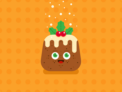 Christmas Pudding cake christmas cute food pudding vector xmas