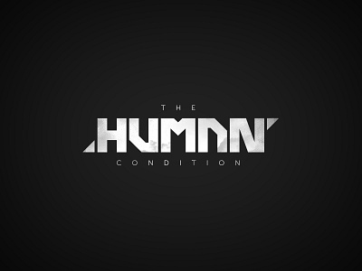 The Human Condition black brand cyberpunk future logo text type typography vector white