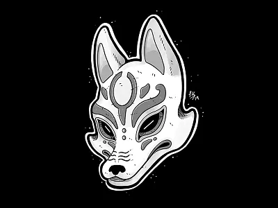 Kitsune animal apple pencil asian fox ipad ipad pro japan japanese kitsune mask procrate