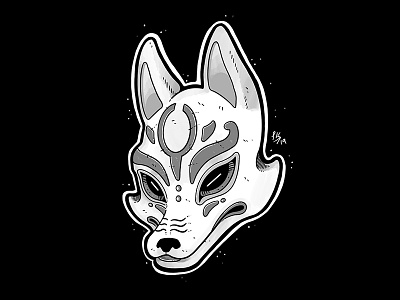 Kitsune animal apple pencil asian fox ipad ipad pro japan japanese kitsune mask procrate