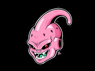 Kid Buu anime buu dragonball dragonball z dragonballz gohan goku ipad ipadpro japan kid buu manga procreate